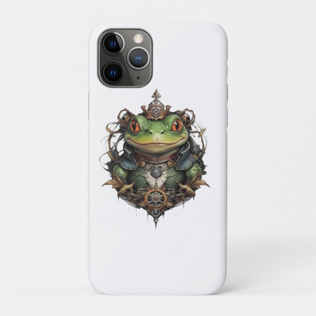 "Mechanischer Sprung: Der Steampunk-Grüner Frosch" Case-Mate iPhone Hülle (Rückseite)