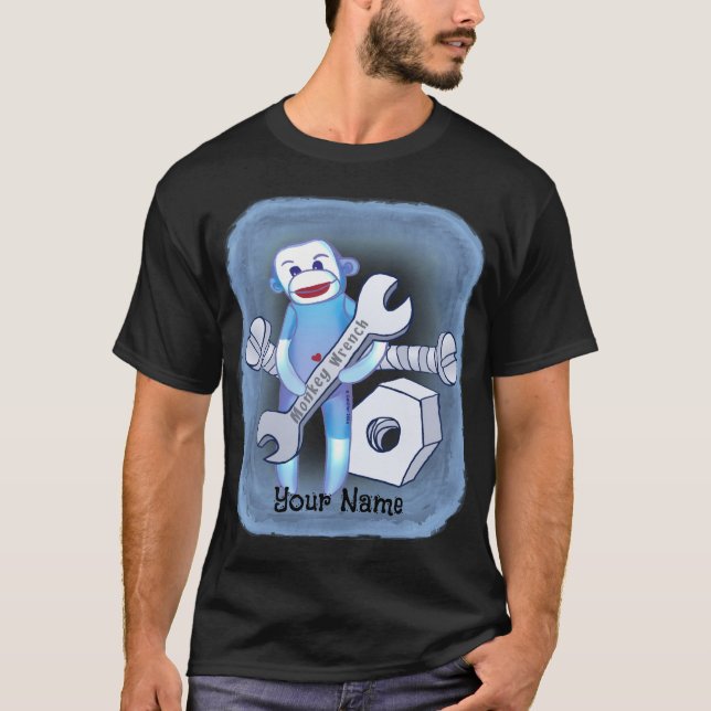 Mechanischer T - Shirt Sock Monkey (Vorderseite)