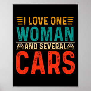 Mechanischer Vater I Liebe 1 Frau und mehrere Auto Poster