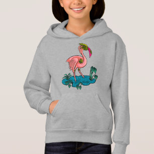 Mechanischer Vogel, rosa Flamingo Mecha Robot Hoodie
