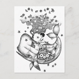 Mechanischer Wal Postkarte