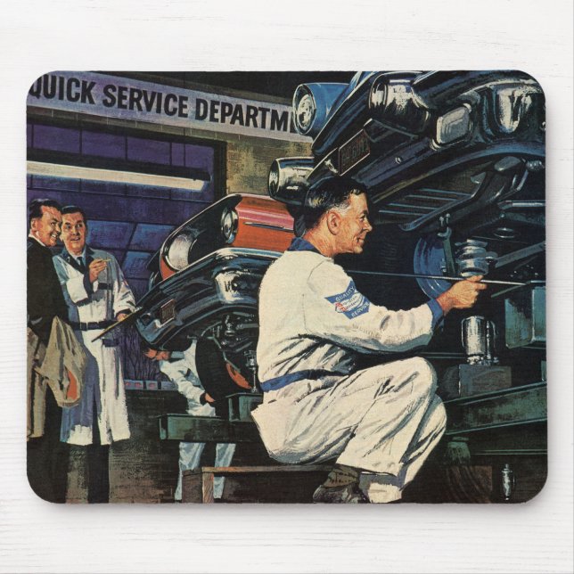 Mechanisches Auto für Vintage Car Repair Mousepad (Vorne)