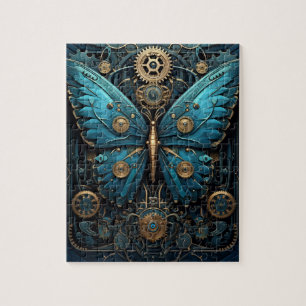Mechanisches Blau-Monarch-Schmetterling-Puzzle