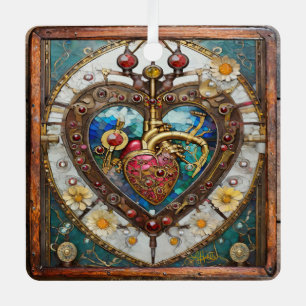 Mechanisches Herz Anatomische Steampunk-Serie Ornament Aus Metall