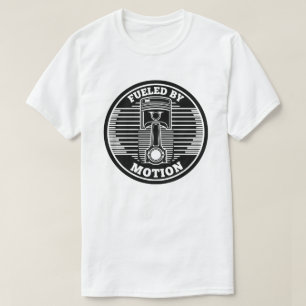 Mechanisches kinetisches Kolben-Rundemblem T-Shirt