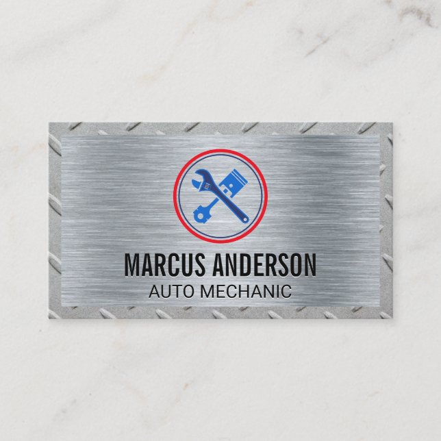 Mechanisches Logo | Schraubenschlüssel Visitenkarte (Vorderseite)