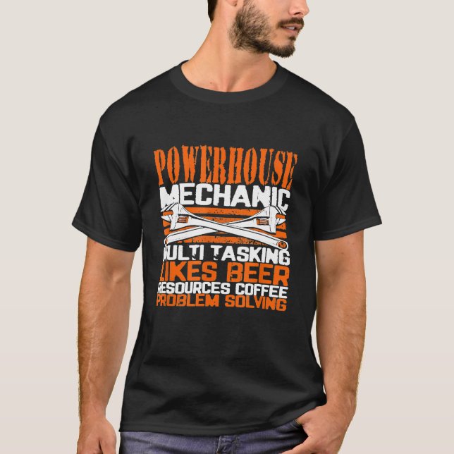 Mechanisches Multitasking-Problem mit Powerhouse T-Shirt (Vorderseite)
