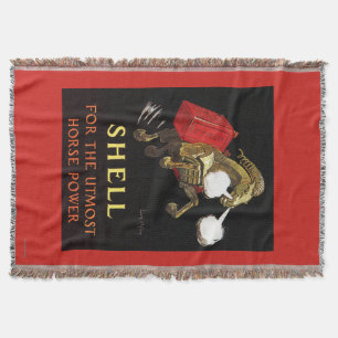 Mechanisches Pferd mit Muschel-Öl Decke