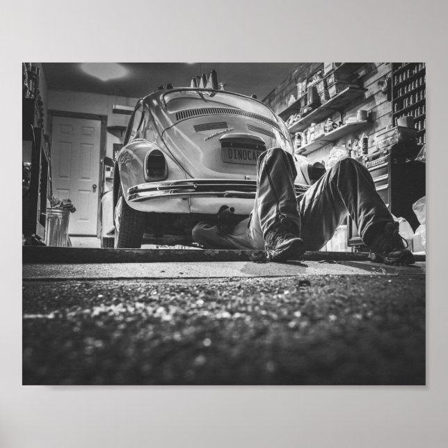 Mechanisches Plakat für die Autoreparatur (Vorne)