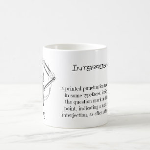 Mechanisches Steampunk Interrobang Kaffeetasse