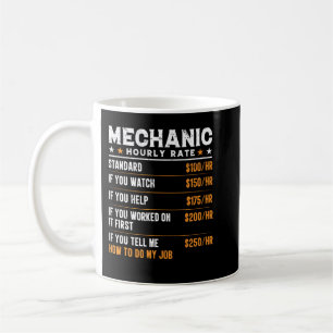 Mechanisches Stundenzettel Funny Car Mechanic Gesc Kaffeetasse