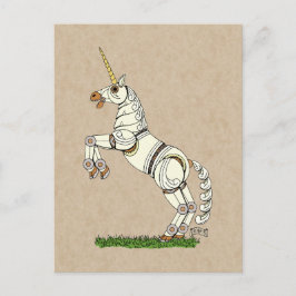 Mechanisches Unicorn Postkarte