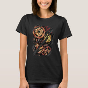 Mechanisches Zahnrad Roboter Funny Halloween Kostü T-Shirt