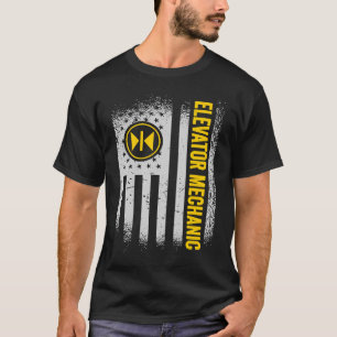 Mechanismus für den Aufzug der US-Flagge T-Shirt