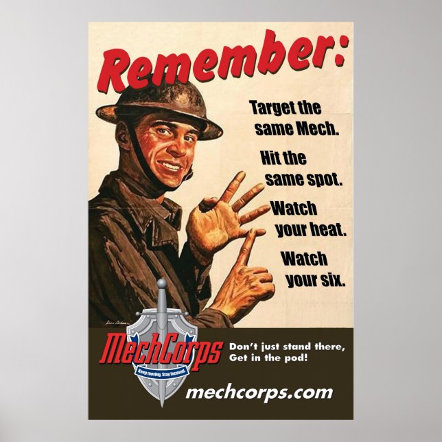 MechCorps affiche "Se souvenir" 02 (Devant)