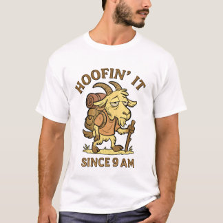 Meckern seit 9 Uhr – Lustiges Ziegen-Shirt T-Shirt