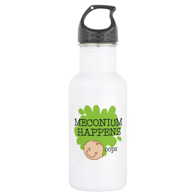 Meconium geschieht Wasser-Flasche Edelstahlflasche (Vorderseite)