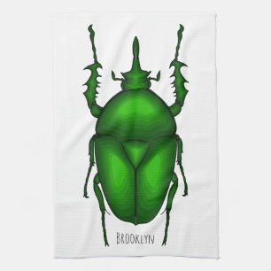 Mecynorhina torquata bug Cartoon zur Darstellung Geschirrtuch