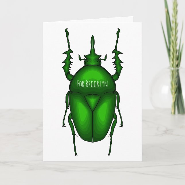 Mecynorhina torquata bug Cartoon zur Darstellung Karte (Vorderseite)