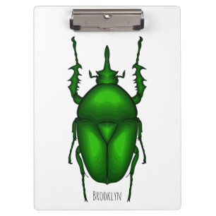 Mecynorhina torquata bug Cartoon zur Darstellung Klemmbrett