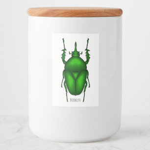 Mecynorhina torquata bug Cartoon zur Darstellung Lebensmitteletikett