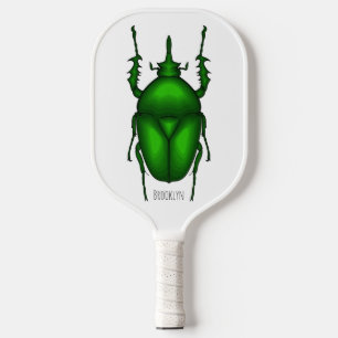 Mecynorhina torquata bug Cartoon zur Darstellung Pickleball Schläger