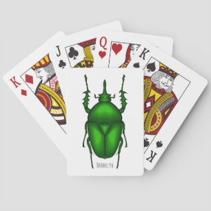 Mecynorhina torquata bug Cartoon zur Darstellung Spielkarten