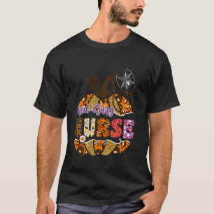 Med Chirurg Krankenschwester Halloween-Kürbis Leop T-Shirt