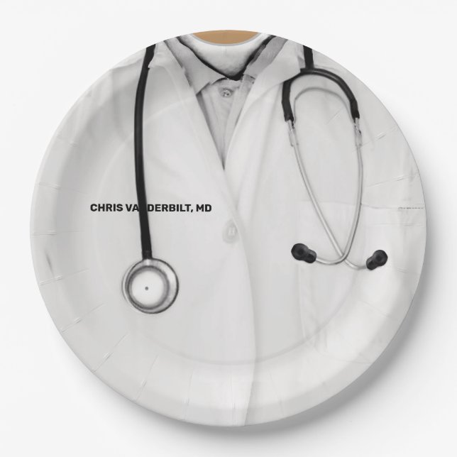 Med School Graduation Party Paper Plate Pappteller (Vorderseite)