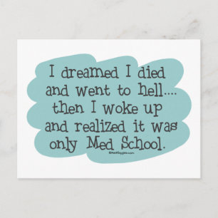 Med School oder Hell? Postkarte