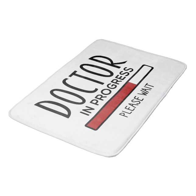 Med School Student Doctor in Progress Badematte (Schrägansicht)