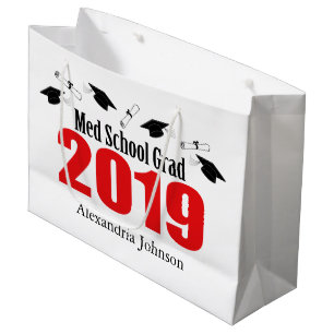 MED-Schulabsolvent-Abschluss-Geschenk-Tasche 2019 Große Geschenktüte