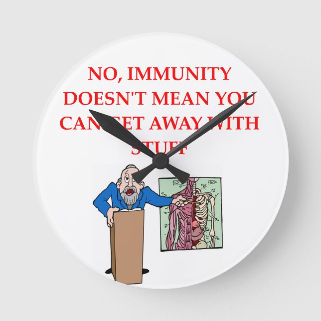 MED-Schulejome Runde Wanduhr (Vorderseite)