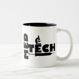 MED TECH MICROSCOPE SYRINGE LOGO ZWEIFARBIGE TASSE