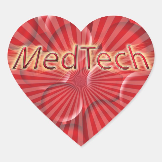Med Tech-STERNEXPLOSION-LOGO Herz-Aufkleber (Vorderseite)