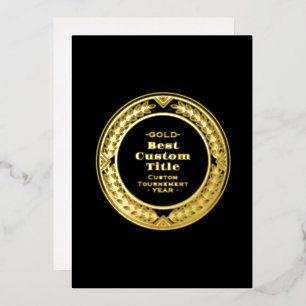 Medaille Benutzerdefiniert 3D Realistisch Editierb Folieneinladung