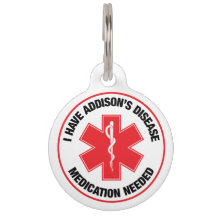 Médaille d'alerte médicale pour la maladie d'Addis