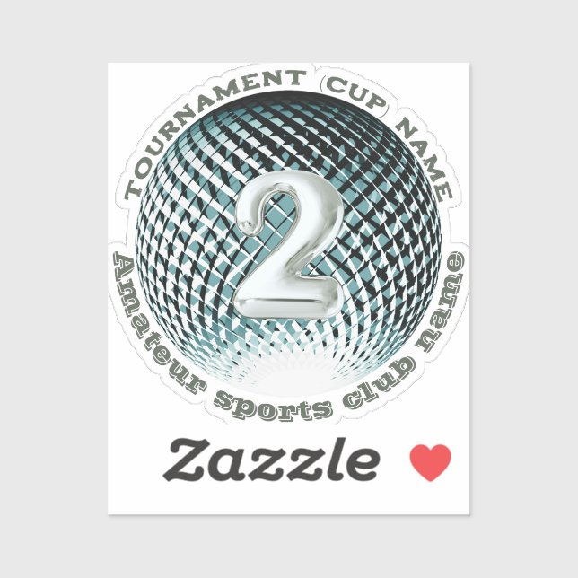 Médaille d'argent, 2e place gagnante Sticker (Feuille)