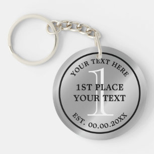 Médaille d'argent porte - clé pour la compétiti