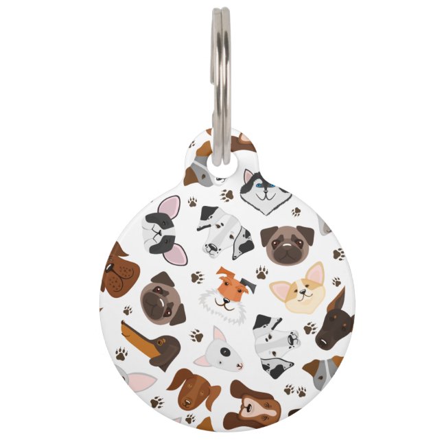 Médaille de chien personnalisée par race de chien (Devant)