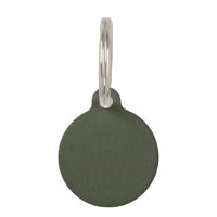 Médaille de chien ronde personnalisée en vert mous