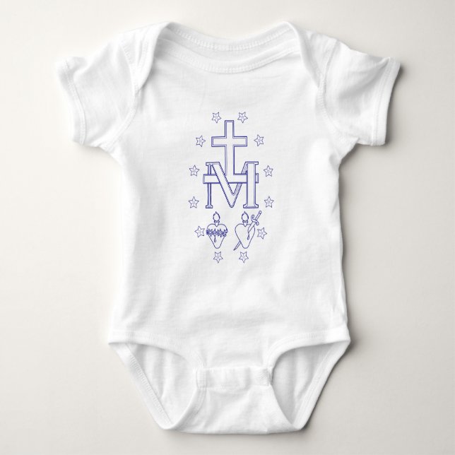 Medaille der Gottesmutter Baby Strampler (Vorderseite)