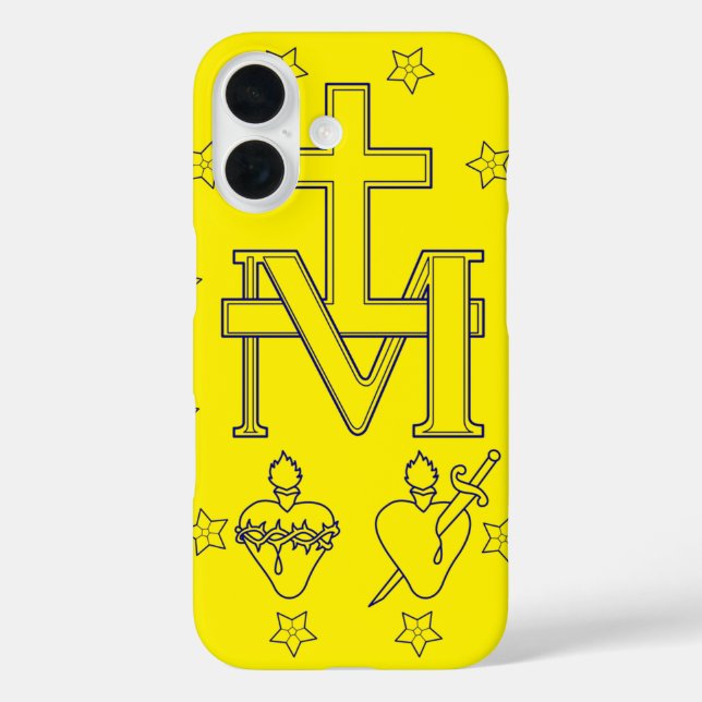 Medaille der Gottesmutter iPhone 16 Hülle (Rückseite)