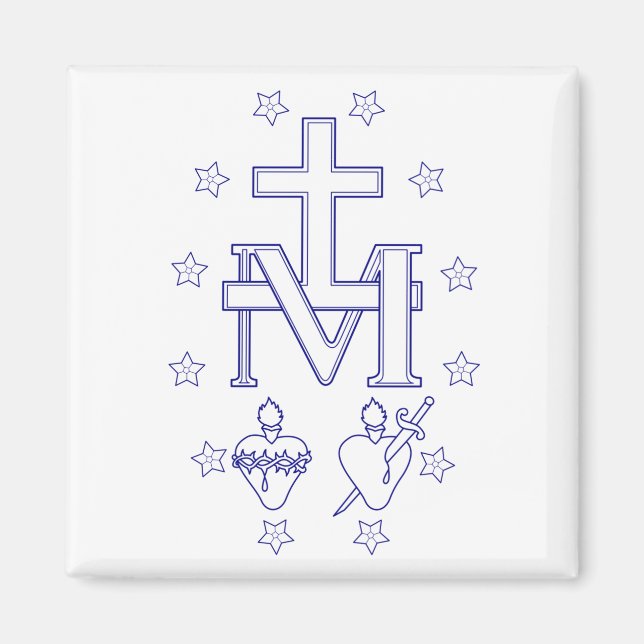 Medaille der Gottesmutter Magnet (Vorne)