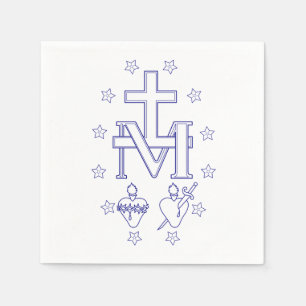 Medaille der Gottesmutter Serviette