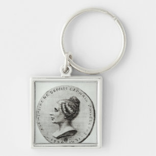 Medaille, die Sophie Germain darstellt Schlüsselanhänger