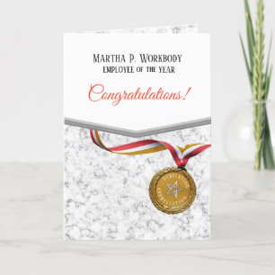Médaille d'or de marbre Faux employé de la carte d