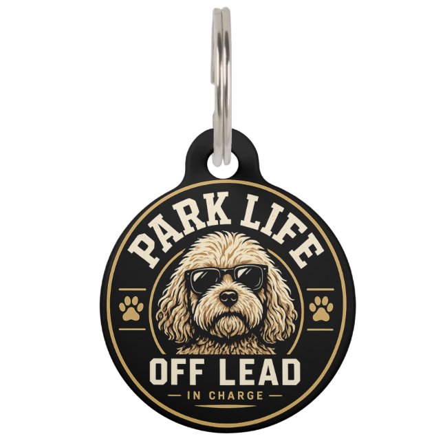 Médaille drôle pour chien Cockapoo – Identificateu (Devant)