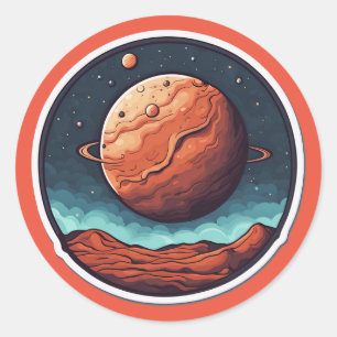 Medaille für den besten Astronauten der Welt Runder Aufkleber