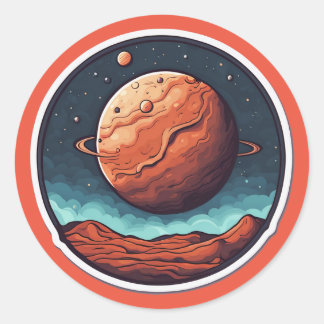 Medaille für den besten Astronauten der Welt Runder Aufkleber